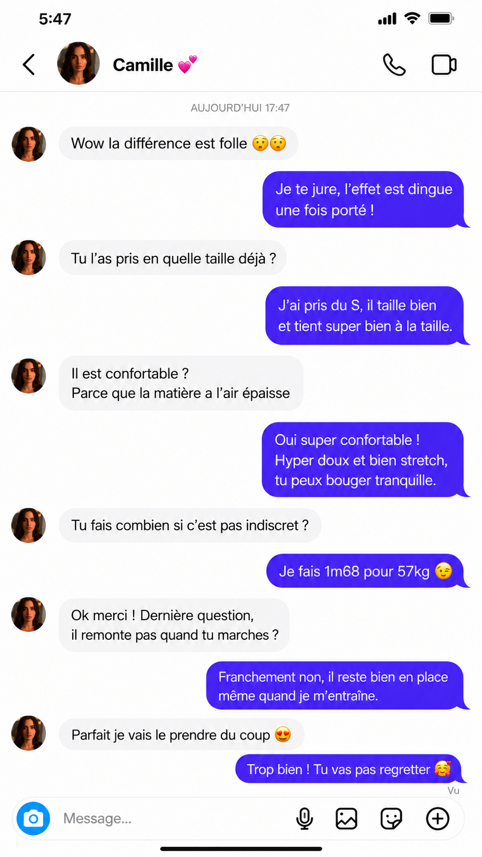Conversation cliente